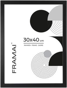 LUCA® Bilderrahmen, HEN 2, Farbe Schwarz, 30x40 cm
