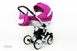 Kinderwagen Lilly, 3 in 1 -Set Wanne Buggy Babyschale Autositz Crocus