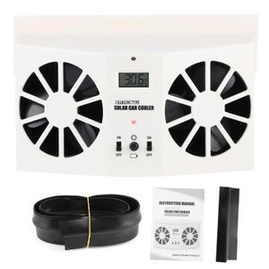 Solárne napájaný ventilátor chladiča automobilu ventilátor vzduchu výfuku chladiča chladenia biely