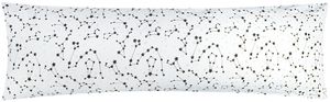 Baumwoll Renforcé Seitenschläferkissen Bezug 40x145cm - Sternenhimmel, Sternzeichen in Weiß und Schwarz - 100% Baumwolle Stillkissenbezug (KY-530-1)