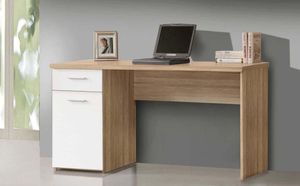 MONTPELLIER Schreibtisch 140 x 60 cm Sonoma Eiche / Weiß