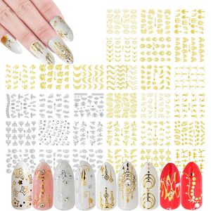 30 Blatt Nagelaufkleber Gemischte Farben & Muster fš¹r Nail Art Dekoration Glitter DIY Decals Manikš¹re Set fš¹r Weihnachten