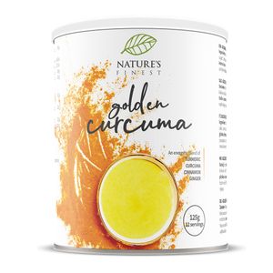 Nature's Finest Golden Curcuma Latte 125 g.Kräuterteemischung Kurkuma, Zimt und Ingwer.  Vegan und vegetarisch