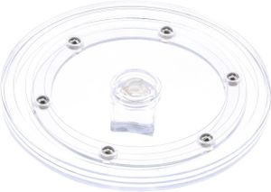 Acryl Lazy Susan Drehteller 17,5 cm Kunststoff Lager Drehbarer Vorratsschrank Drehlager Durchsichtig für Küchen Organizer Kuchen Gewürzregal 17.5cm