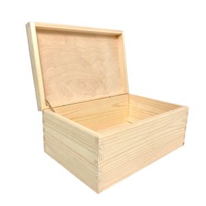 WoodGall Holzkiste mit Deckel groß 30×20×13cm – Aufbewahrungsbox Holz mit Deckel– Spielzeug Kiste Holz