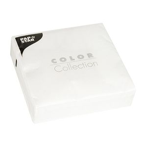 Papstar Zelltuch Servietten Weiss 33 x 33cm 50 Stück
