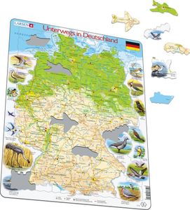 Unterwegs in Deutschland, Deutsch Ausgabe, Rahmenpuzzle mit 91 Teilen Unterwegs in Deutschland, Deutsch Ausgabe, Rahmenpuzzle mit 91 Teilen