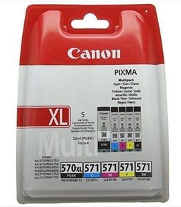 Canon PGI-570XL/CLI-571 PGBK, 22 ml, 7 ml, 5 Stück(e), Multipack