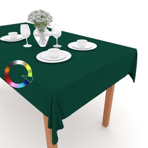 Rollmayer Tischdecke Tischtuch Tischläufer Tischwäsche Gastronomie Kollektion Vivid (Flaschengrün 26, 80x80cm) Uni einfarbig pflegeleicht waschbar 40 Farben