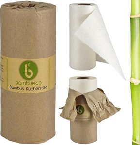 Bambus Küchenrolle Küchentuch Haushaltstücher Küchenpapier (3 Rollen)