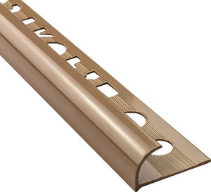 Alu Viertelkreis Profil Fliesenschiene eloxiert bahama 2,7m 12mm matt