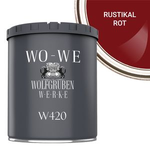 Holzfarbe Holzlack Holzanstrich Holzbeschichtung W420 - Rustikal Rot - 750ml