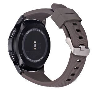 Armband flexibel aus Silikon 22mm für Samsung Gear S3 Smartwatch in Braun