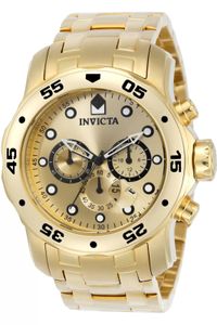 Invicta Pro Diver - SCUBA 0074 - Pánské Náramkové Hondiky - Quartzové - Nerezová ocel s zlatým ciferníkem - 48mm