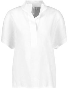 Gerry Weber -  Damen Blusenshirt aus Leinen (870085-44070), Größe:38, Farbe:Weiß/weiß (99600)