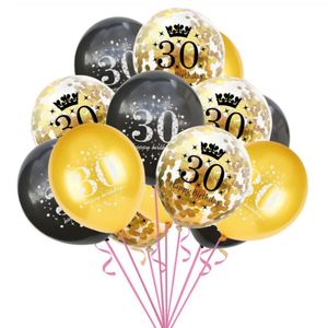 Oblique Unique Konfetti Luftballon Set Zahl 30 Geburtstag Happy Birthday 15 Ballons