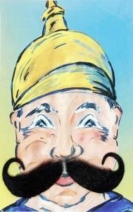 Echthaarbart Kaiser Wilhelm schwarz Bart Schauspiel
