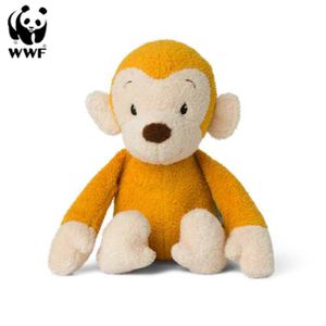 WWF Cub Club - Mago das Äffchen (gelb, 22cm) mit Quietscher Kuscheltier Stofftier für Kleinkinder