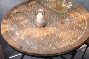 Metall-Tisch Gartenlaube,  Maße:Ø 69 x 72 cm