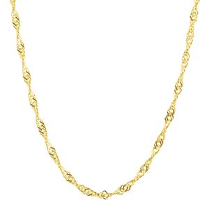 1,0 mm 60 cm 333 - 8 Karat Gold Halskette Singapurkette massiv Gold hochwertige Goldkette  1 g