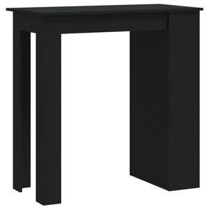 vidaXL Barový stôl s policou čierny 102x50x103,5 cm Materiál drevo