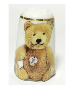 Reutter Porzellan Miniaturen - Fingerhut "Teddy" Teddybär Motiv 3 (3.256/7)