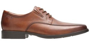 Kožené polobotky Clarks Tilden Walk hnědé 40