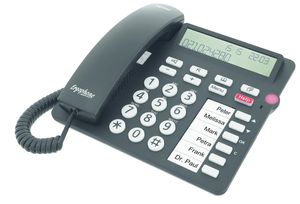 Tiptel 1081000 - Telefon analogowy - Słuchawka przewodowa - Zestaw głośnomówiący - Identyfikacja rozmówcy - Czarny