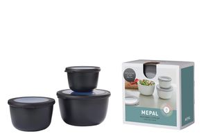 Mepal Schüssel Set Nordic Black 3-teilig (500 ml, 1 und 2 Liter)