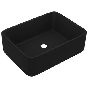 vidaXL umývadlo Matt Black 41x30x12 cm Keramika