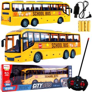 MalPlay Rc Ferngesteuerter Schulbus + Fernsteuerung 2,4ghz 31cm Bus Autobus Kinder ab 3 Jahren