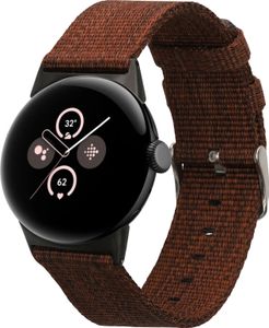 kwmobile Ersatz Armband kompatibel mit Google Pixel Watch 3 41mm / Pixel Watch 2 / Pixel Watch 1 Armband - Band für Fitness Tracker in Braun