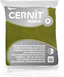 Cernit Polymer Clay Metallic Polymer-Ton Green Gold 56 g