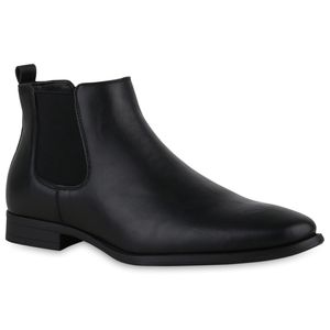VAN HILL Stylische Herren Chelsea Boots Business Schuhe Stiefel 813545, Farbe: Schwarz, Größe: 42