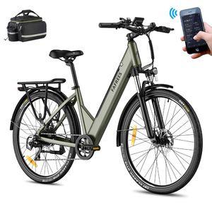 Fafrees F28 PRO E-Bike City Elektrofahrrad 27,5 Zoll 14,5Ah Akku, 250W City e-bike 25km/h SHIMANO 7S IP54 mit App, Grün