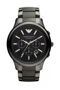 Emporio Armani AR1451 Pánské keramické 50m analogové hodinky Date Chronograph Black Grey