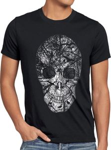 style3 Nature Skull T-Shirt Herren Totenkopf, Größe:XXXL, Farbe:Schwarz