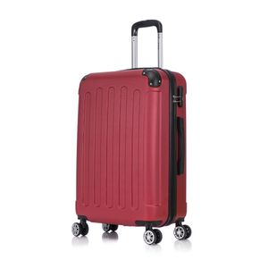 Flexot® F-2045 Koffer Reisekoffer Hartschale Hardcase Doppeltragegriff mit Zahlenschloss Gr. L Farbe Rubin-Rot