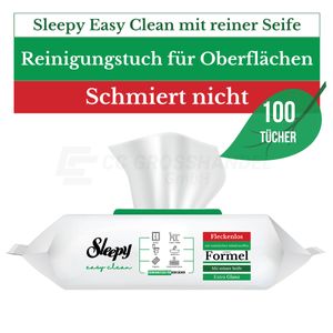 Sleepy Feuchttücher Easy Clean 100 Tücher Grün Reine weiß Seife Reinigungstücher