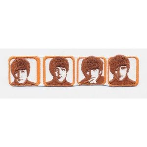 The Beatles - Aufnäher zum Aufbügeln "Heads In Boxes" - Polyester RO8562 (Einheitsgröße) (Braun/Weiß)