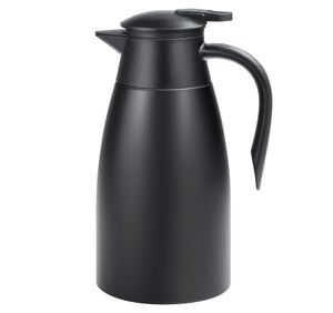 Thermoskanne Edelstahl, Isolierkanne 1,5 Liter, Kaffeekanne Thermo, Doppelschichtige Vakuumisolierung, Kaffeekanne aus Edelstahl 304 (Schwarz) Thermoskanne Edelstahl, Isolierkanne 1,5 Liter, Kaffeekanne Thermo, Doppelschichtige Vakuumisolierung, Kaffeekanne aus Edelstahl 304 (Schwarz)