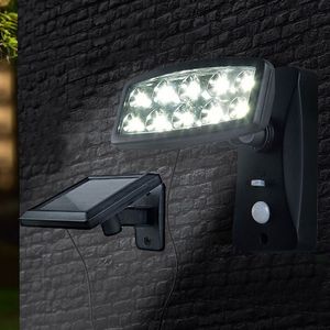 LED Solar-Strahler mit Bewegungsmelder Wandlampe Außenleuchte Gartenlampe