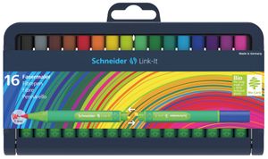 Schneider, Fasermaler, Link-It, 1 mm, 16er Etui