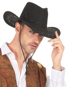 Cowboy Hut für Erwachsene schwarz