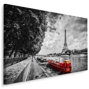 Fabelhafte Canvas LEINWAND BILDER 120x80 cm XXL Kunstdruck Paris Stadt Eiffelturm