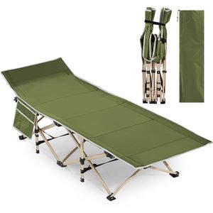 Yaheetech Feldbett Campingbett Camping Reisen Bett klappbar bis 150kg belastbar mit Transporttasche 186 x 66 x 52 cm Grün