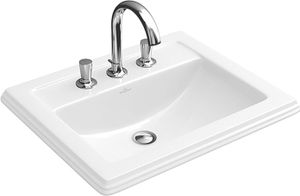 Villeroy & Boch Einbauwaschtisch HOMMAGE 630 x 525 mm, mit Überlauf weiß ceramicplus