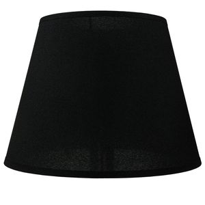 Lampenschirm Stoff für Tischleuchte E14 konisch Ø 25 cm Textil Schirm Schwarz
