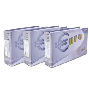 3er-Set Kontoauszugsordner "Euro" DIN lang in der Farbe "Silber"