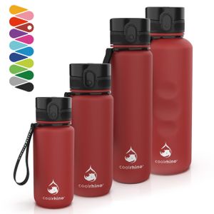 coolrhino Trinkflasche "rhinosport" 350ml I 650ml I 1l I 1,5 Liter für Sport, Outdoor, Schule, Fitness & Kinder - Wasserflasche auslaufsicher und Bpa frei - Flasche für Kohlensäure geeignet